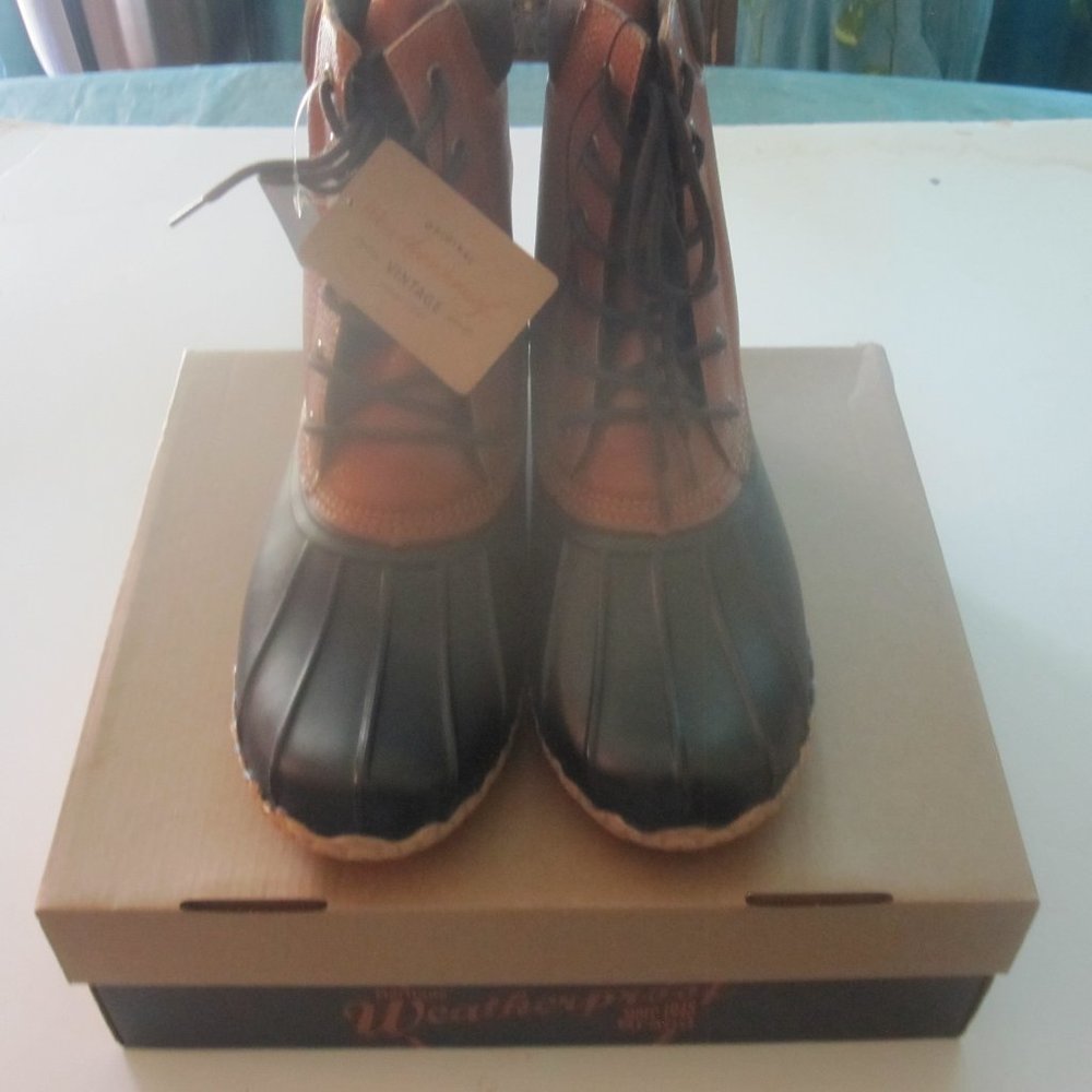 Heritage Weatherproof Adams 2 Men's Boots. Tan&Navy. Size 10M. New with Box.